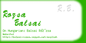 rozsa balsai business card